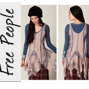 NWT Free People !!RARE!! VINTAGE!! Border Print Slip Dress (xs)